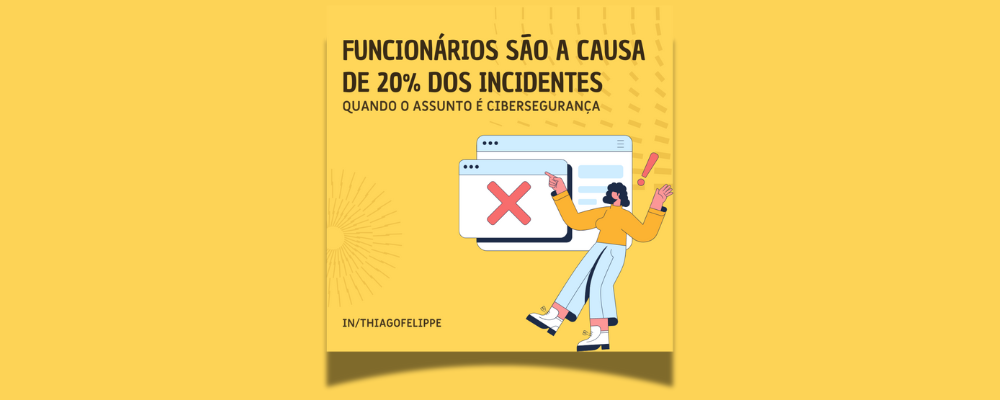 20% dos incidentes são causados por funcionários