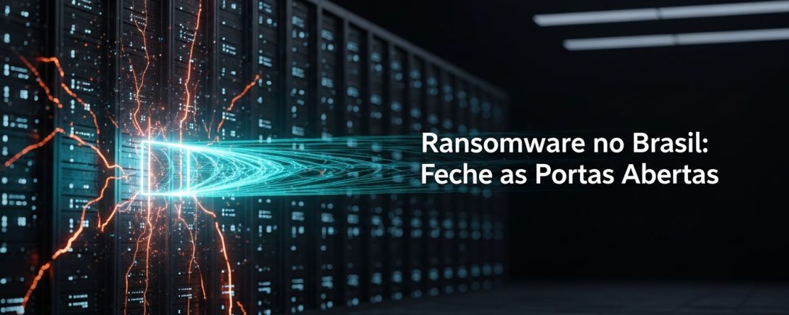 Gráfico estatístico sobre a incidência de Ransomware no Brasil e o crescimento de ataques em PMEs.