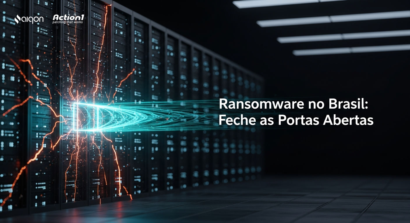 Gráfico estatístico sobre a incidência de Ransomware no Brasil e o crescimento de ataques em PMEs.