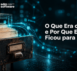 Arquivo de fichas antigo sendo digitalizado com o título: O que era o AGPM e por que ele ficou para trás?